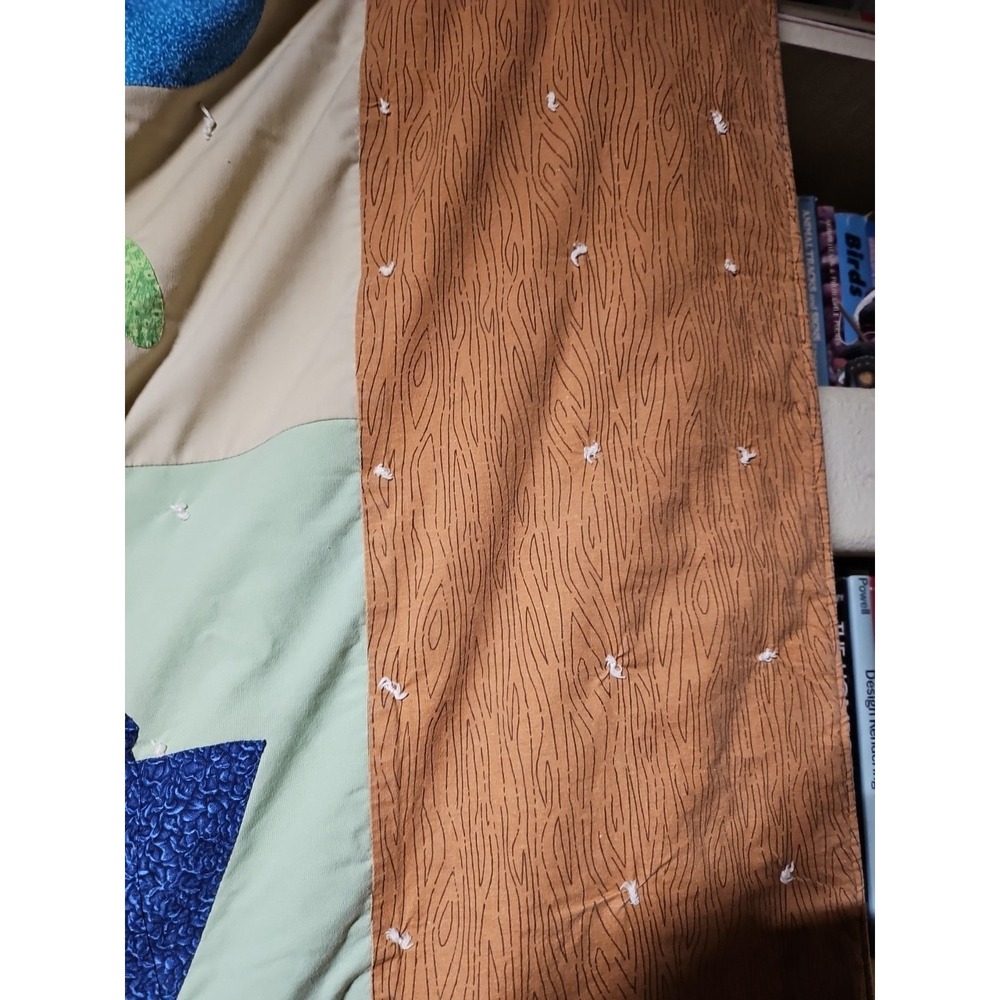 75x90 Twin Handmade Quilt, Quilting on the one side, Tan one piece on back. - Picture 8 of 11